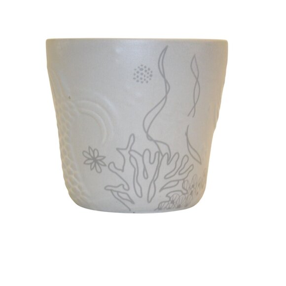 Starbucks Embossed Mermaid Siren Tail Mug Gray 12 oz 2016 With GIFT BOX - Picture 2 of 7